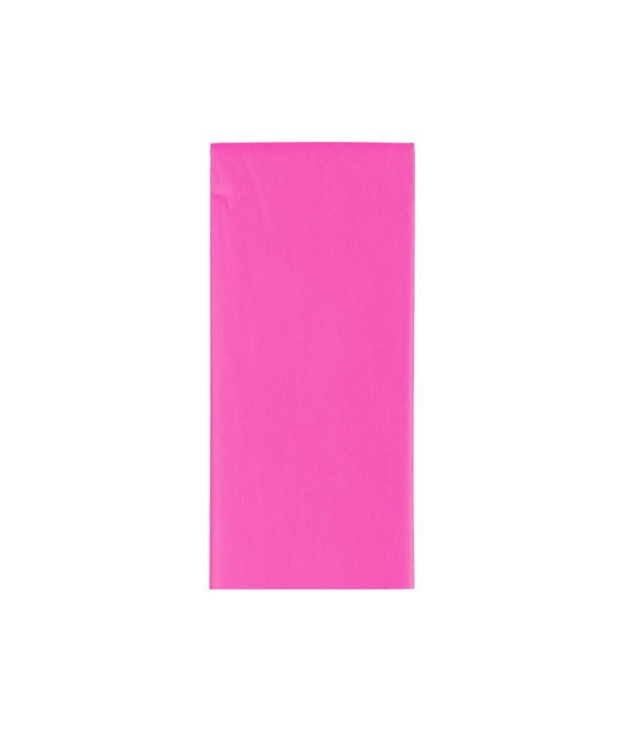 Papel seda liderpapel 52x76cm 18g/m2 bolsa de 5 hojas rosa fuerte