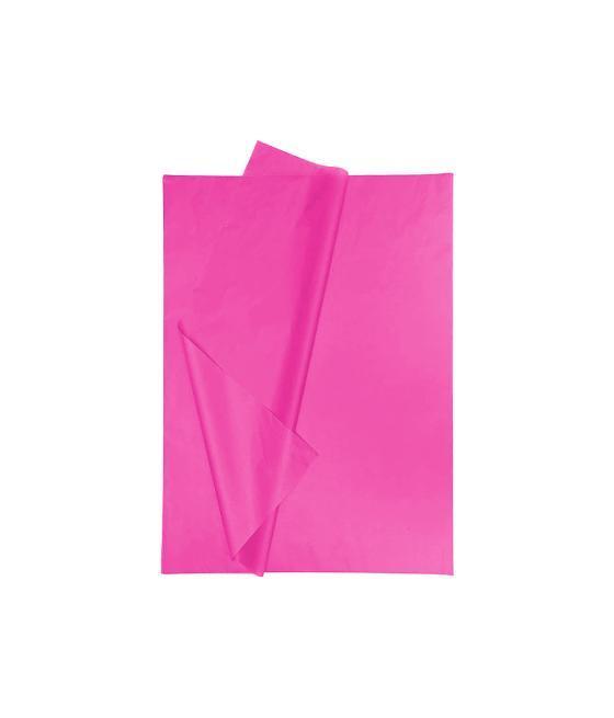 Papel seda liderpapel 52x76cm 18g/m2 bolsa de 5 hojas rosa fuerte