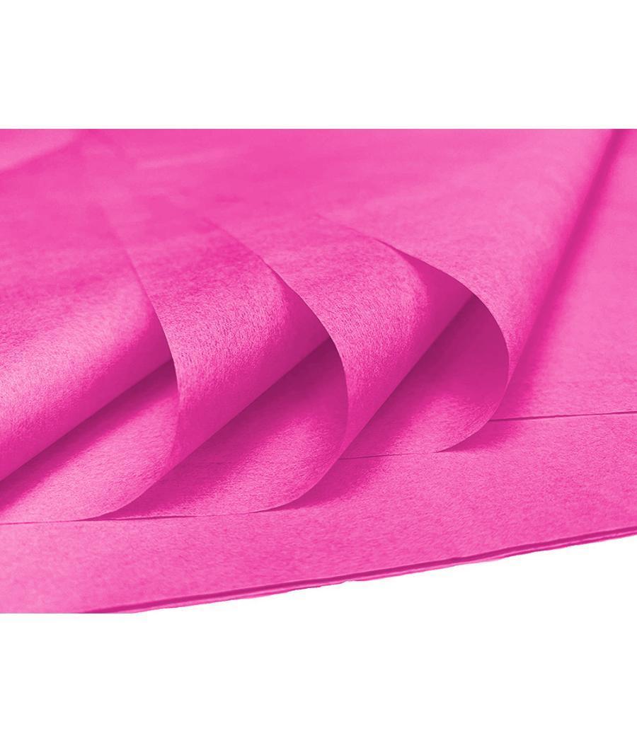 Papel seda liderpapel 52x76cm 18g/m2 bolsa de 5 hojas rosa fuerte