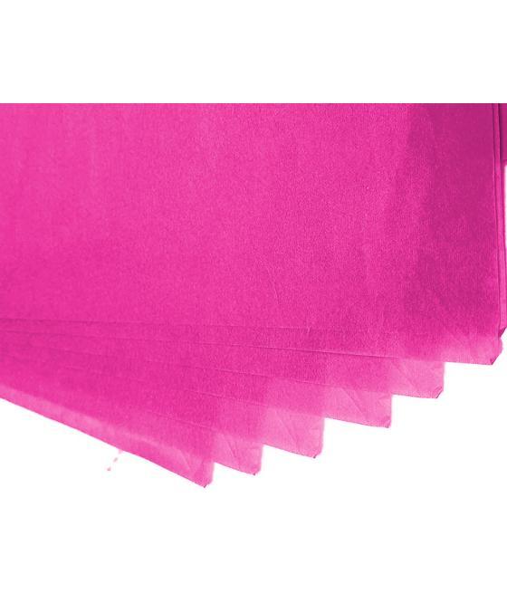 Papel seda liderpapel 52x76cm 18g/m2 bolsa de 5 hojas rosa fuerte