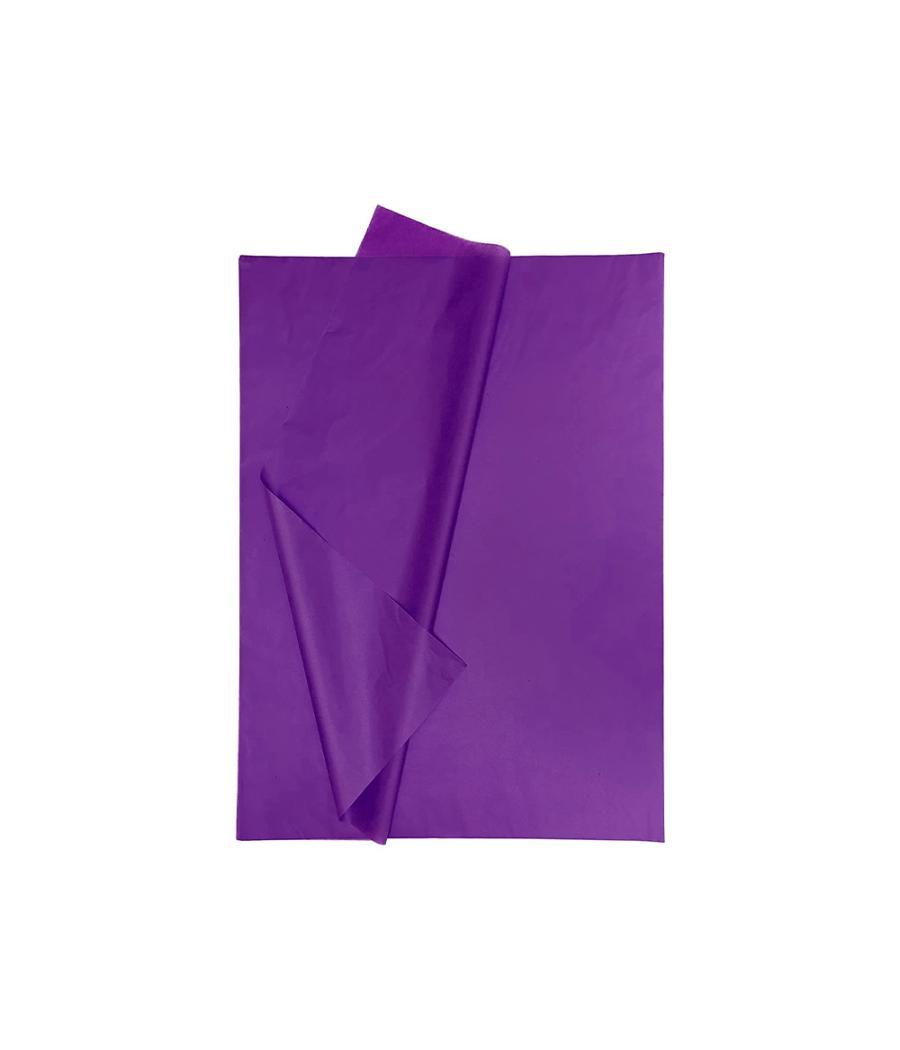 Papel seda liderpapel 52x76cm 18g/m2 bolsa de 5 hojas violeta