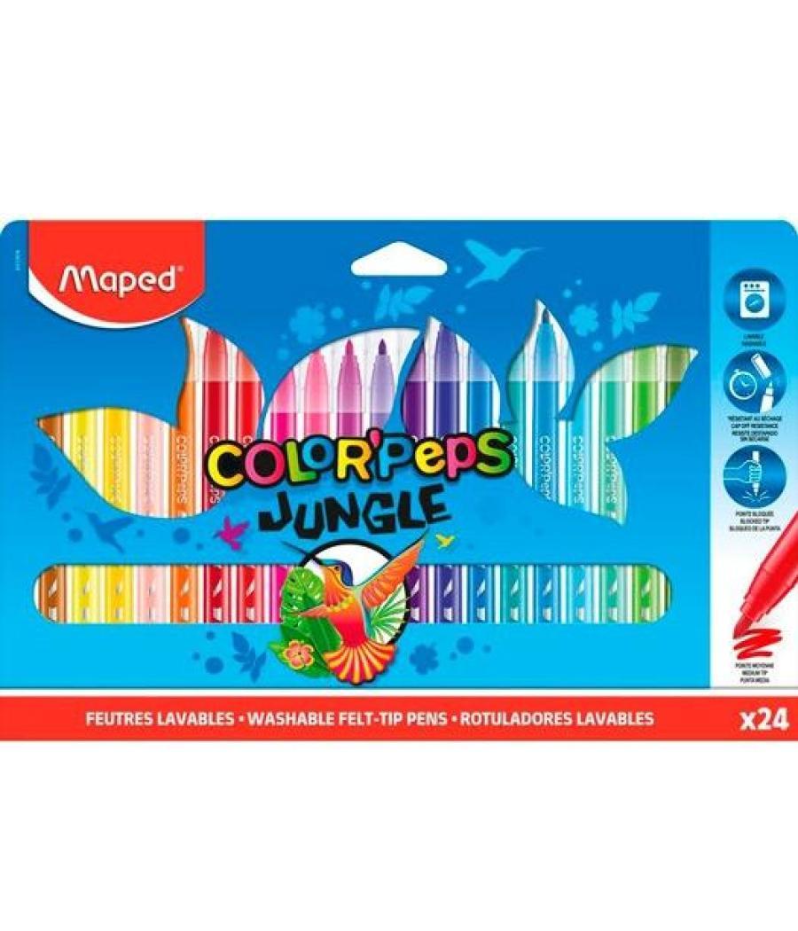 Maped rotuladores color´peps jungle 2.0 estuche de 24 c/surtidos