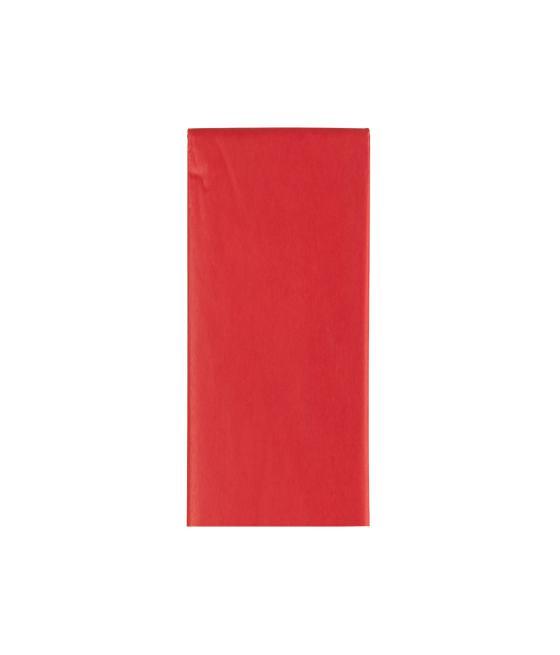 Papel seda liderpapel 52x76cm 18g/m2 bolsa de 5 hojas rojo