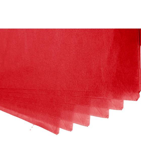 Papel seda liderpapel 52x76cm 18g/m2 bolsa de 5 hojas rojo