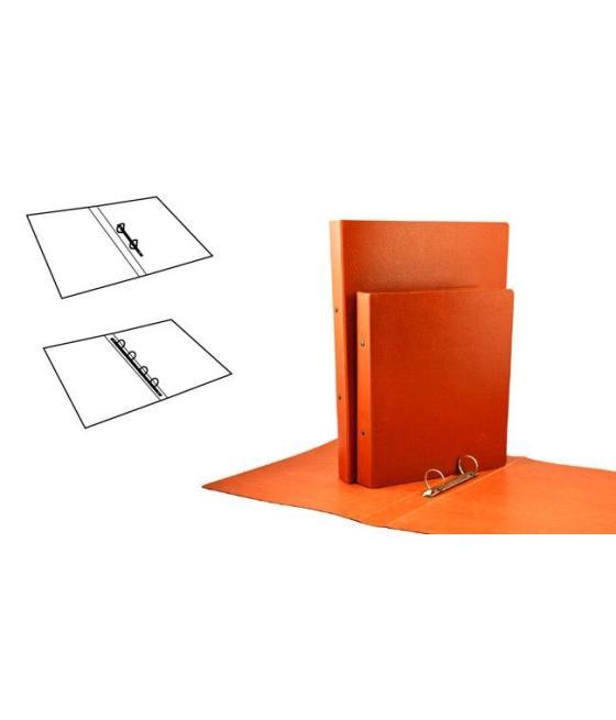 Mariola carpeta anillas 2 x 40mm folio apaisado cartón compacto gofrado nº 12 cuero