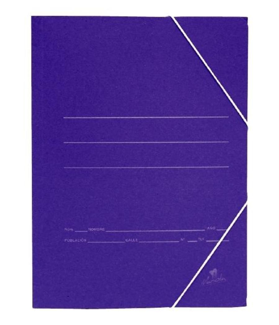 Mariola carpeta cartón básica 500gr cuarto c/gomas solapa 24x19cm cartón mate azul