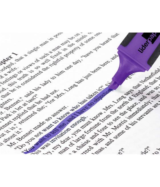 Rotulador liderpapel mini fluorescente violeta