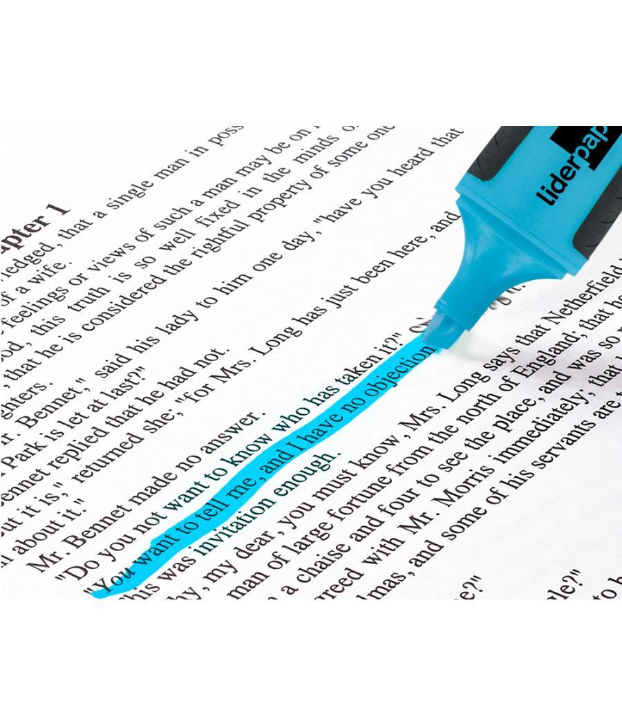 Rotulador liderpapel mini fluorescente azul