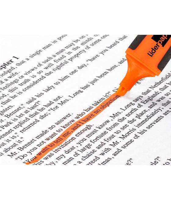 Rotulador liderpapel mini fluorescente naranja