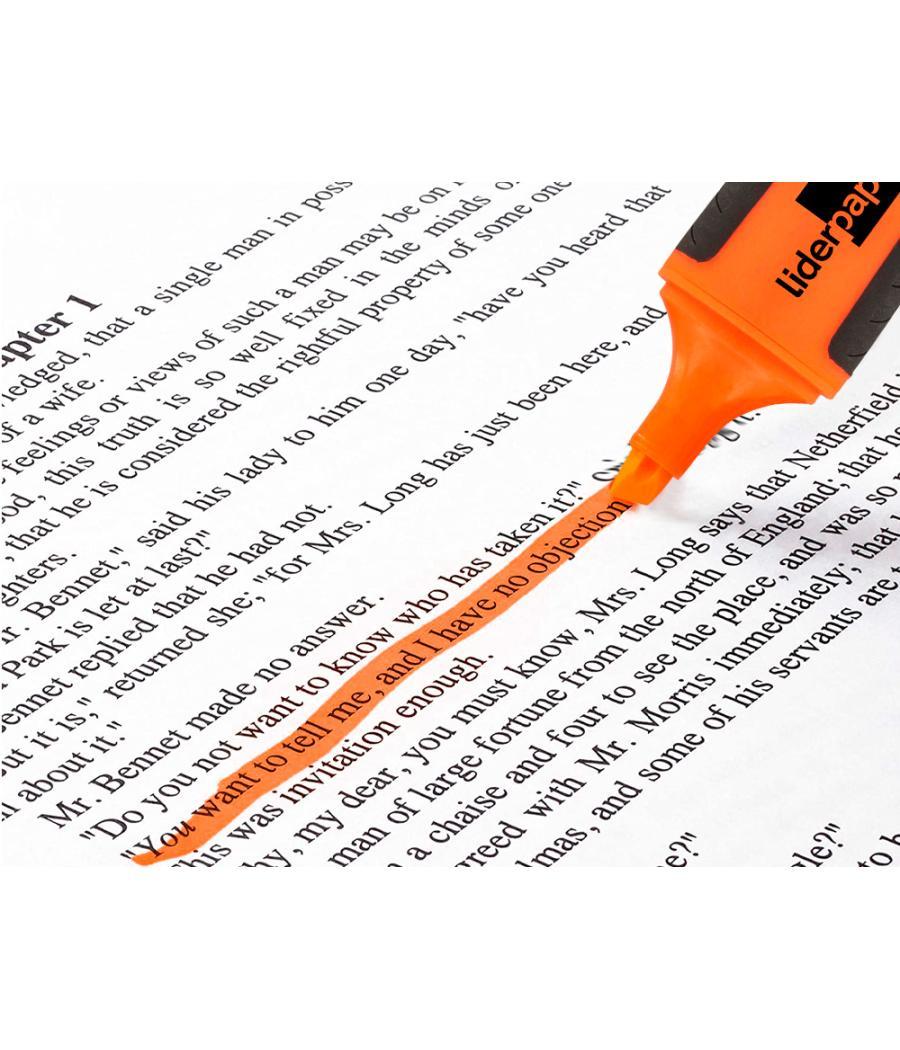 Rotulador liderpapel mini fluorescente naranja