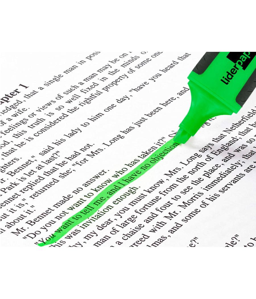 Rotulador liderpapel mini fluorescente verde