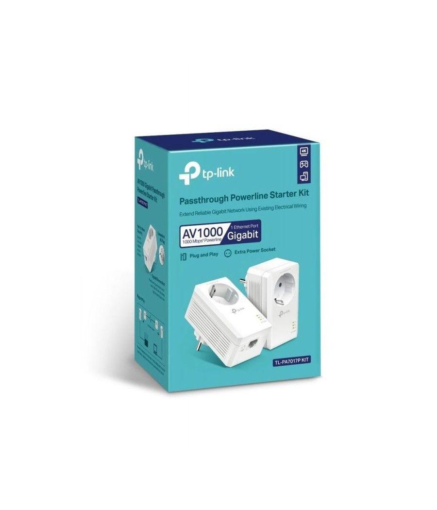 Adaptador powerline tplink av1000 1000mbps/ alcance 300m/ pack de 2 - Imagen 2