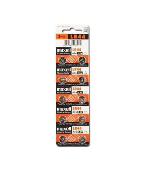 Maxell pilas planas alcalinas 1,5v libre de mercurio - lr44 a76 ag13 357 blister 10u