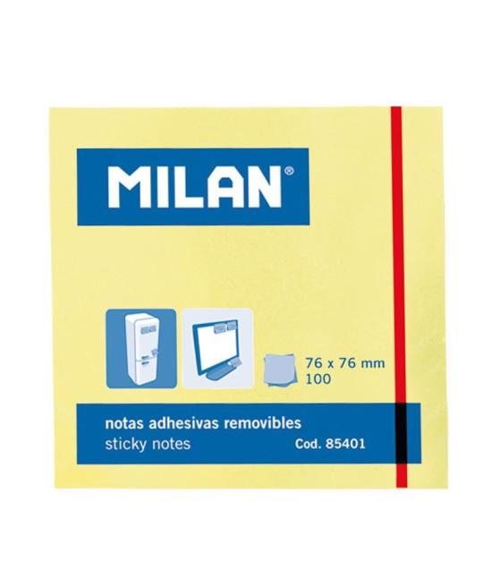 Milan bloc notas adhesivas 100 hojas 76x76mm amarillo