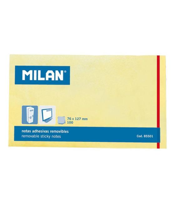 Milan bloc notas adhesivas 100 hojas 127x76mm amarillo