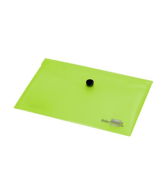 Carpeta liderpapel dossier broche 44223 polipropileno din a7 verde translucido