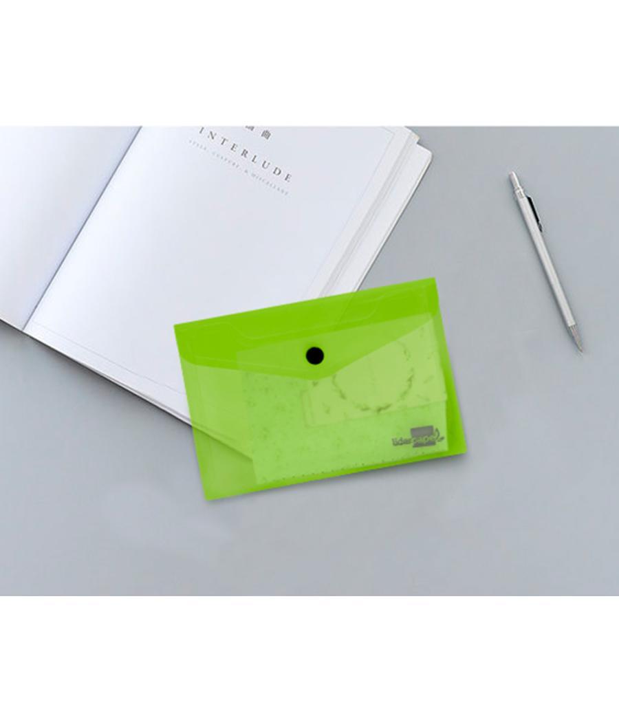 Carpeta liderpapel dossier broche 44223 polipropileno din a7 verde translucido