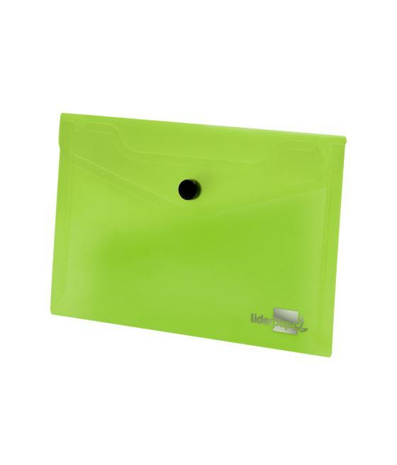 Carpeta liderpapel dossier broche 44233 polipropileno din a6 verde translucido