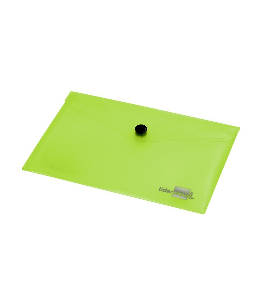 Carpeta liderpapel dossier broche 44233 polipropileno din a6 verde translucido