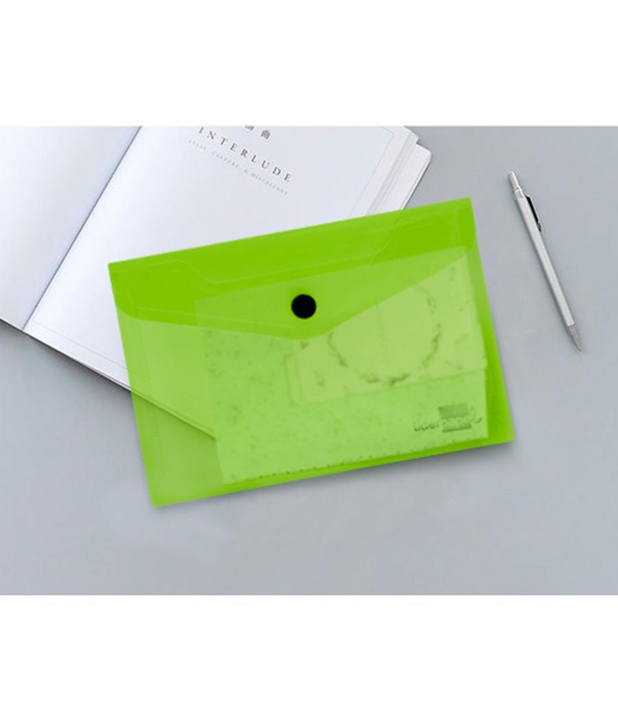 Carpeta liderpapel dossier broche 44233 polipropileno din a6 verde translucido