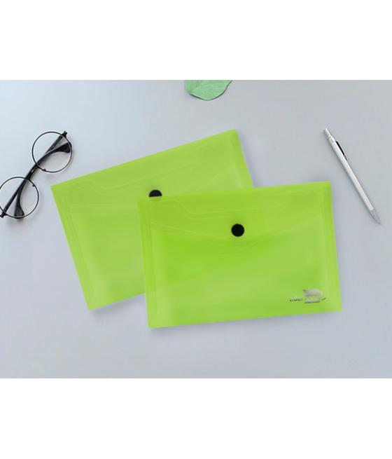 Carpeta liderpapel dossier broche 44233 polipropileno din a6 verde translucido