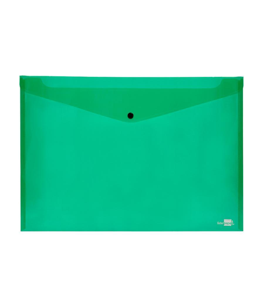 Carpeta liderpapel dossier broche 44243 polipropileno din a3 verde translucido