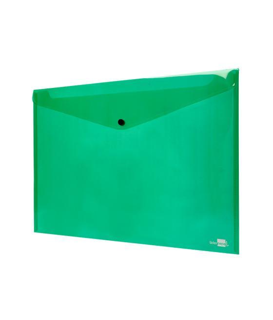 Carpeta liderpapel dossier broche 44243 polipropileno din a3 verde translucido