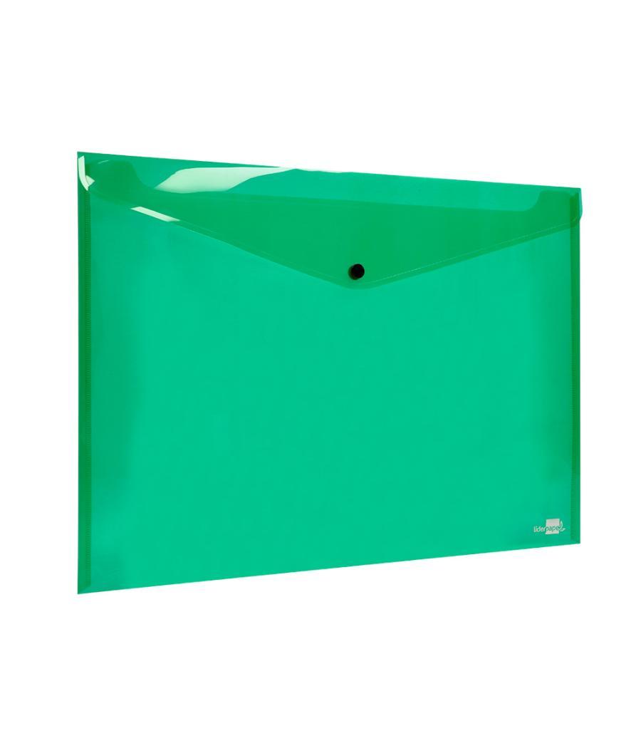 Carpeta liderpapel dossier broche 44243 polipropileno din a3 verde translucido