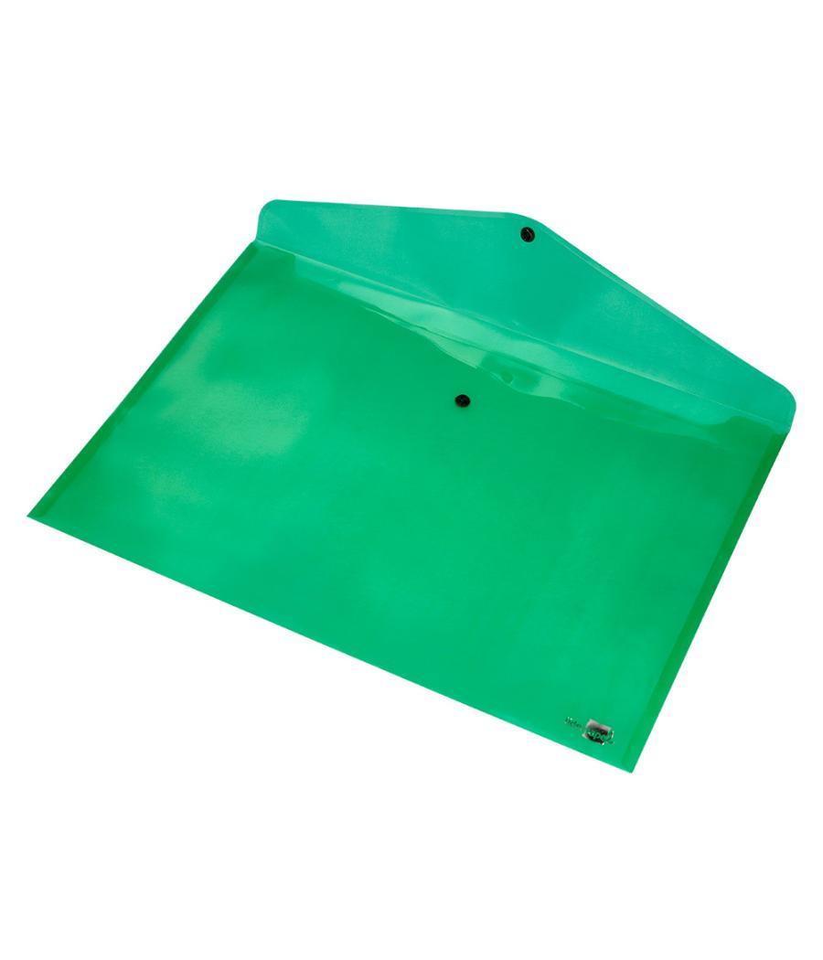 Carpeta liderpapel dossier broche 44243 polipropileno din a3 verde translucido