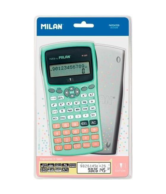 Milan calculadora científica m240 serie silver turquesa en blister