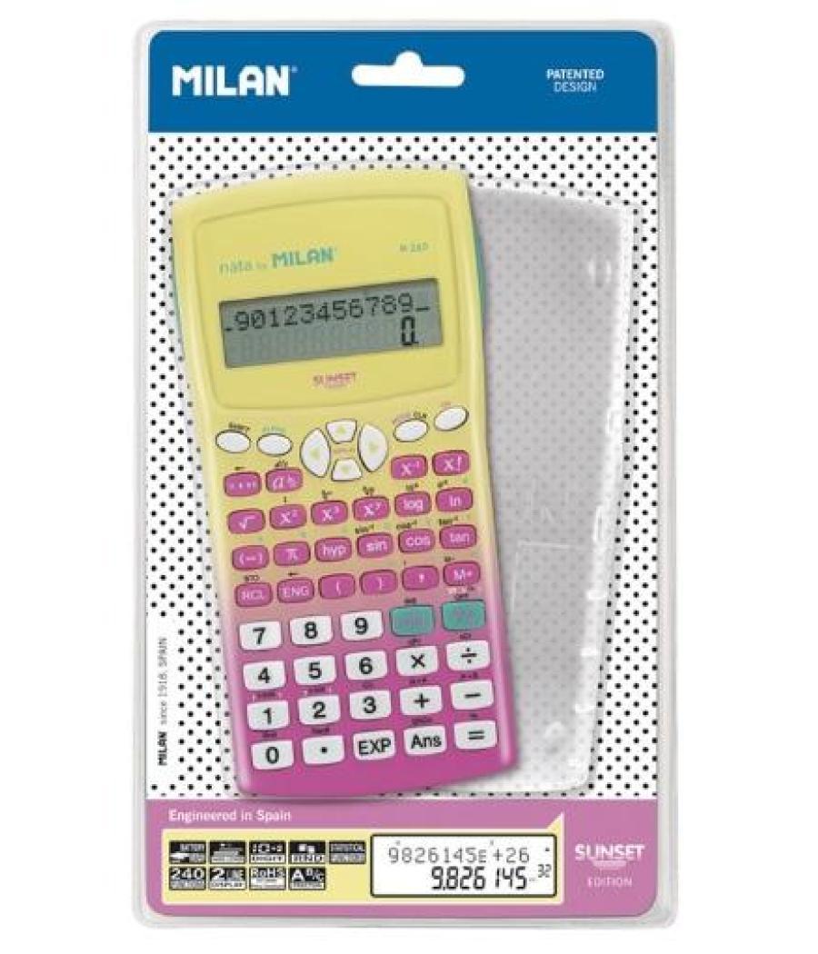 Milan calculadora científica m240 sunset blister rosa