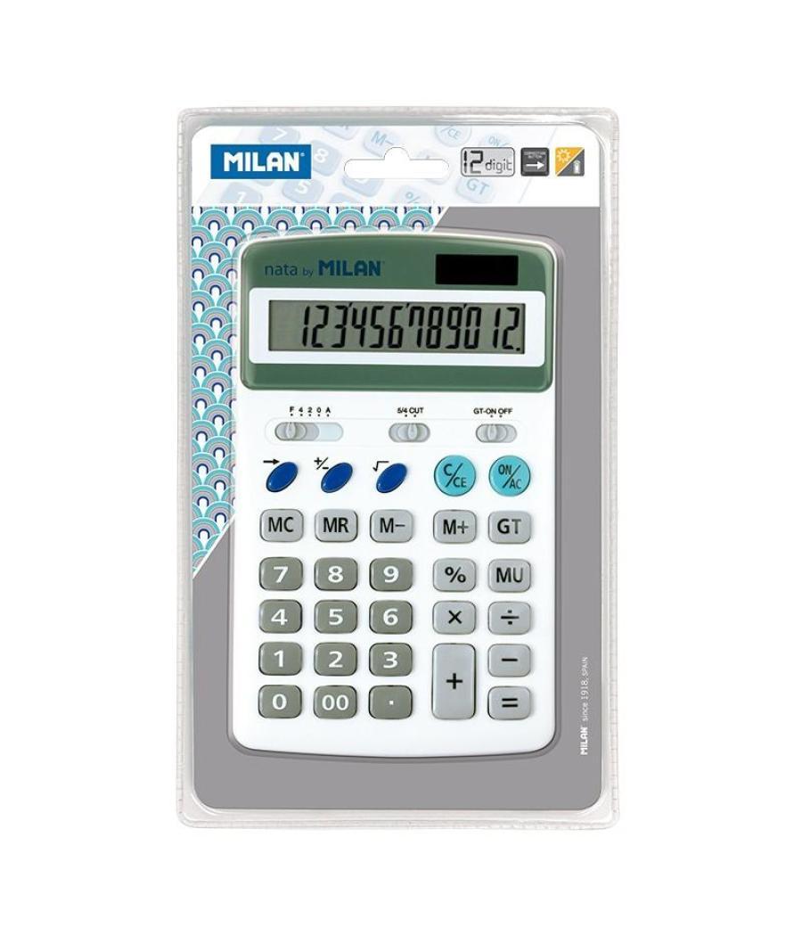 Milan calculadora blanco 12 digitos dual blister