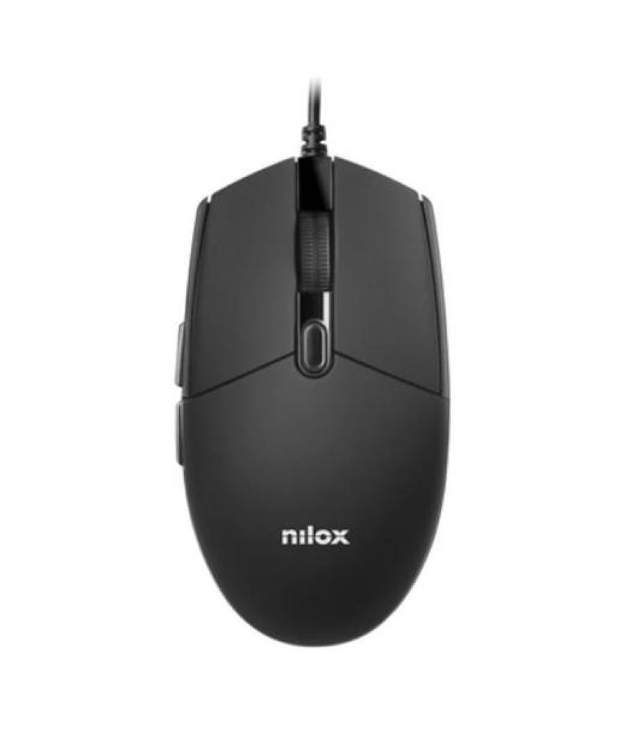 Nilox ratón cable usb 3200ppp negro