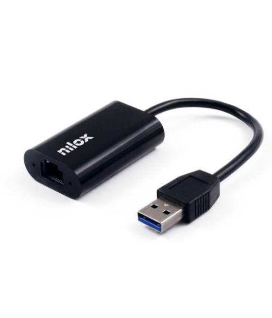 Nilox cable adaptador usb a a rj45 m/h negro