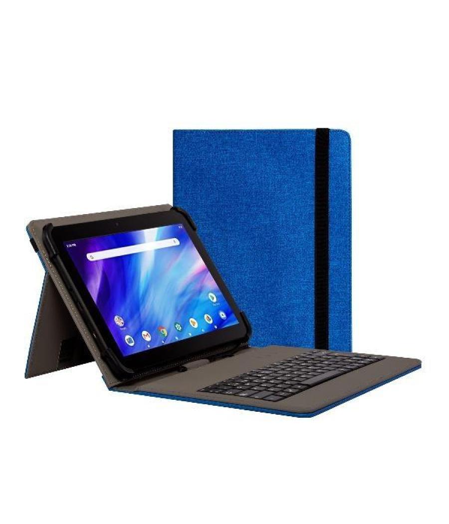 Nilox funda tablet 9,7" a 10´5" con teclado usb azul