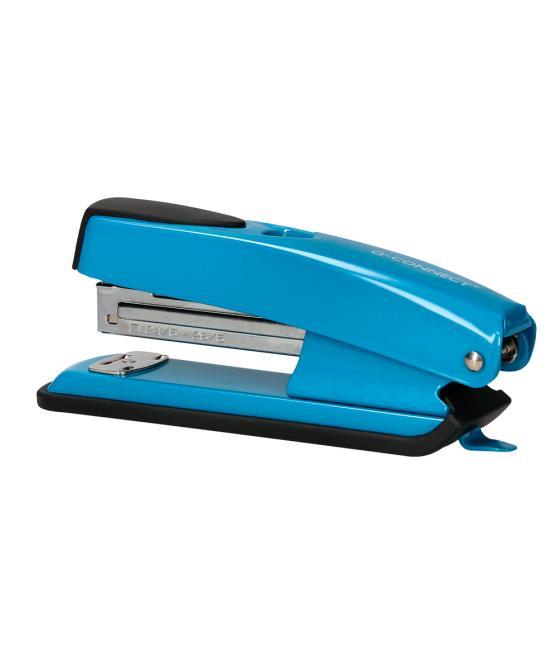 Grapadora q-connect kf02149 metálica azul capacidad 20 hojas