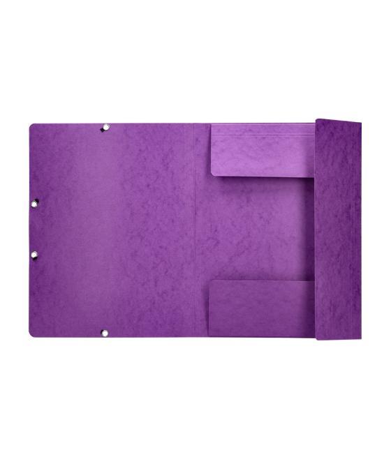 Carpeta q-connect gomas kf02171 cartón simil-prespan solapas 320x243 mm violeta