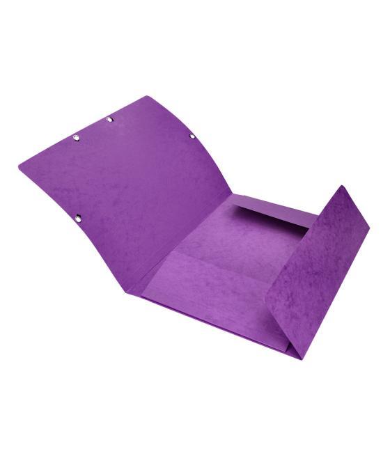 Carpeta q-connect gomas kf02171 cartón simil-prespan solapas 320x243 mm violeta