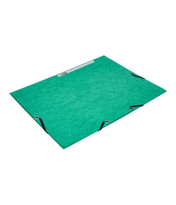 Carpeta q-connect gomas kf02168 cartón simil-prespan solapas 320x243 mm verde