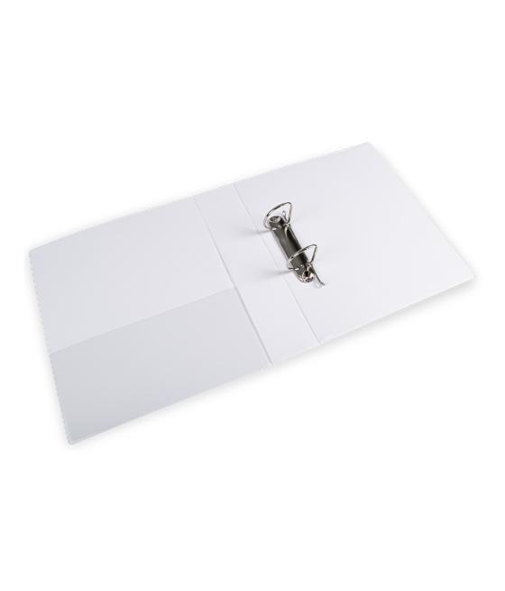 Carpeta canguro 2 anillas mixtas 55mm liderpapel a4 plástico blanca