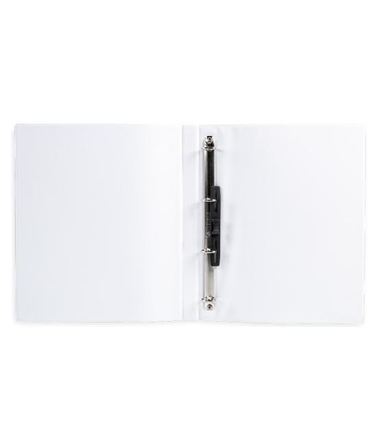 Carpeta canguro 4 anillas mixtas 16mm liderpapel a4 plástico blanca