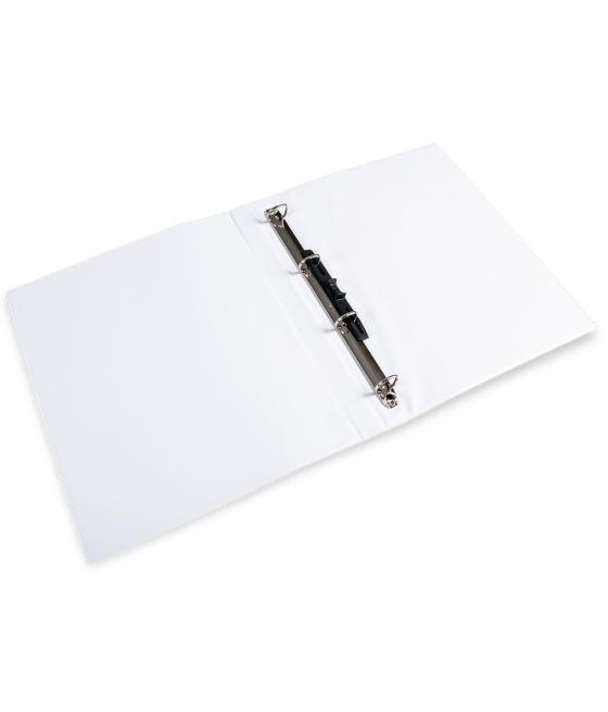 Carpeta canguro 4 anillas mixtas 16mm liderpapel a4 plástico blanca