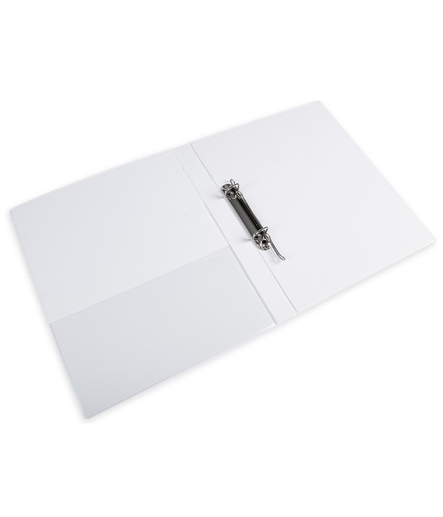 Carpeta canguro 2 anillas mixtas 16mm liderpapel a4 plástico blanca