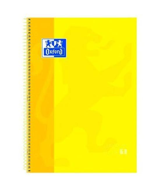 Oxford cuaderno europeanbook 1 microperforado 80 hojas 5x5 tapas extraduras classic a4+ amarillo -5u-