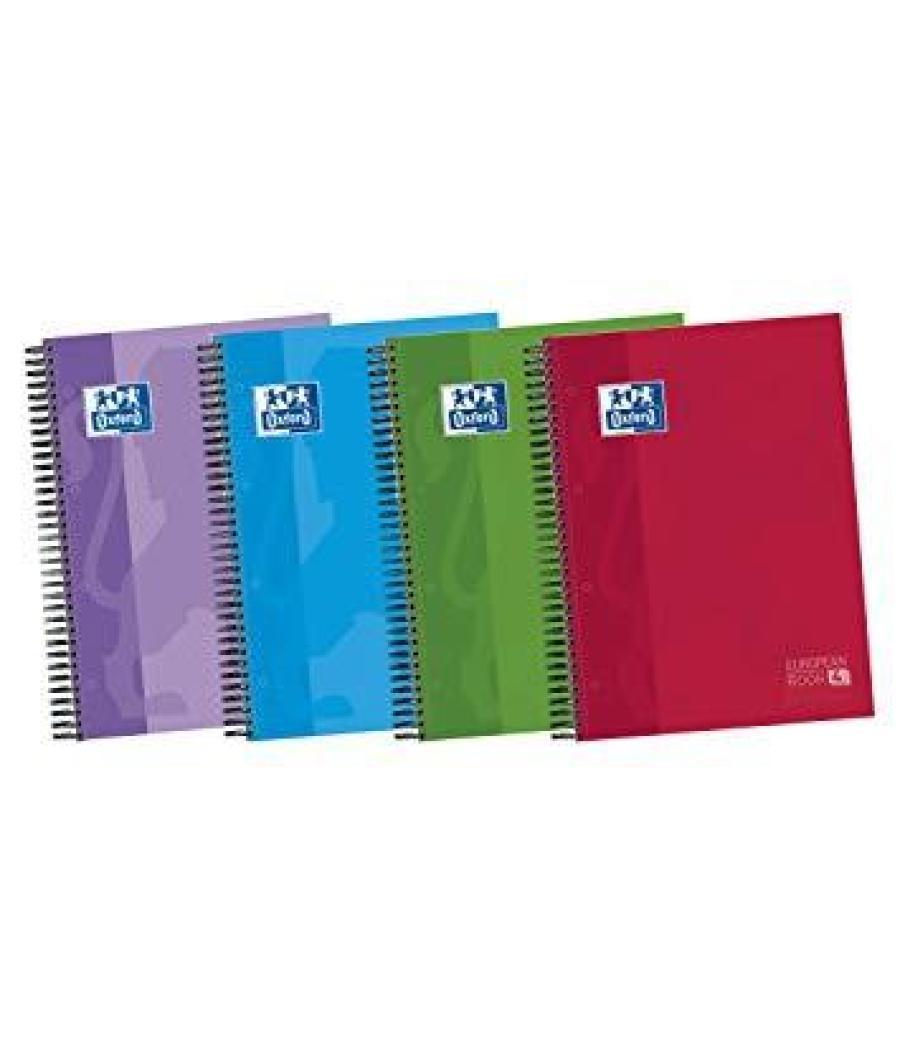 Oxford cuaderno europeanbook 4 microperforado 120 hojas (50% gratis) 5x5 tapas extraduras classic separadores a4+ colores -5u-