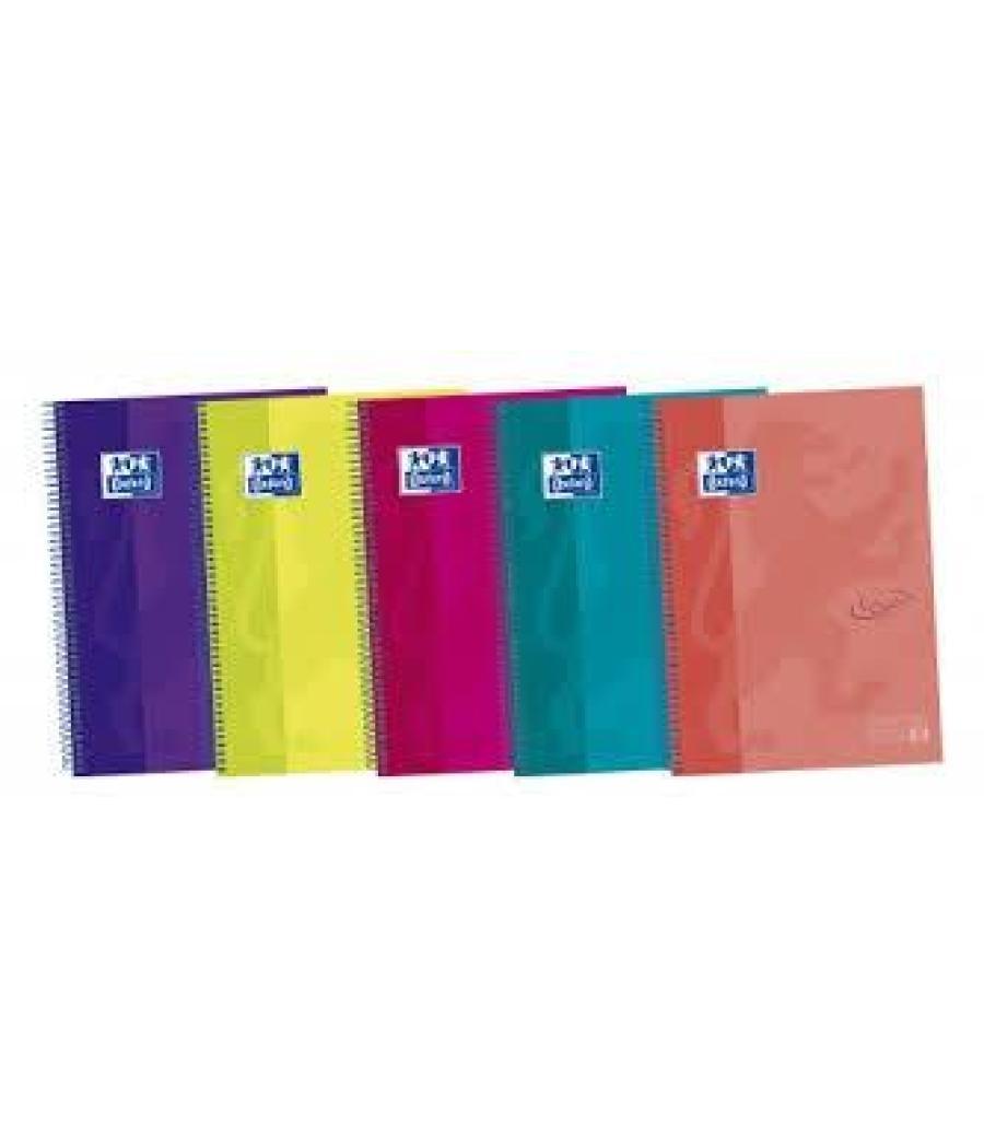 Oxford cuaderno europeanbook 5 microperforado 120 hojas 1 linea tapas extraduras classic a4+ colores surtido -5u-