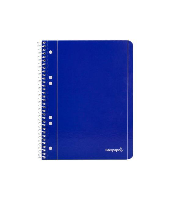 Cuaderno espiral liderpapel a5 micro serie azul tapa blanda 80h 75 gr liso 6taladros azul