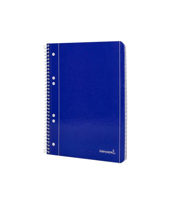 Cuaderno espiral liderpapel a5 micro serie azul tapa blanda 80h 75 gr liso 6taladros azul