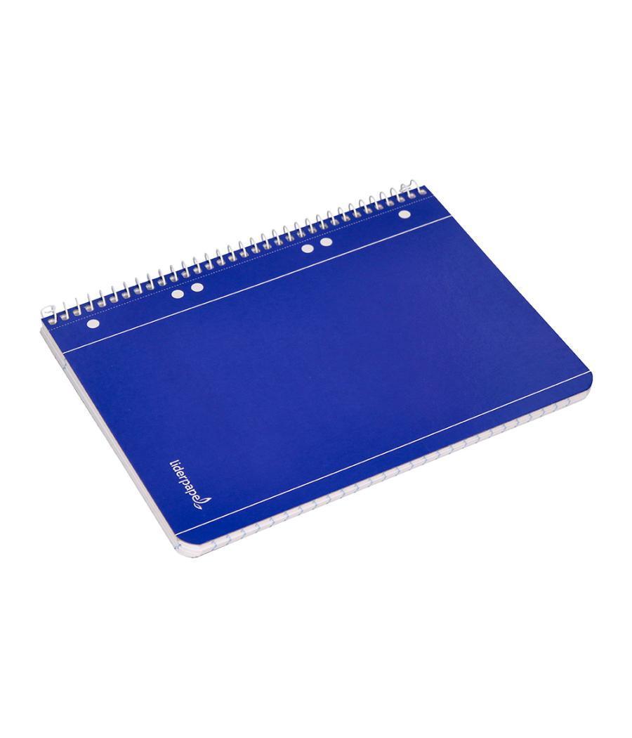 Cuaderno espiral liderpapel a5 micro serie azul tapa blanda 80h 75 gr liso 6taladros azul