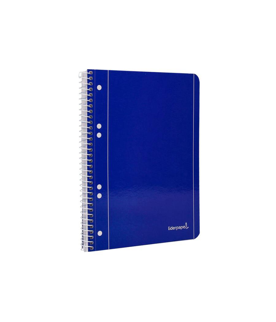Cuaderno espiral liderpapel a5 micro serie azul tapa blanda 80h 75 gr horizontal 6 taladros azul